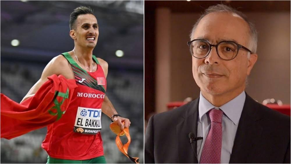 شكيب بنموسى يهنئ البقالي بعد تتويجه بذهبية بطولة العالم لألعاب القوى: "ألف مبروك للبطل المغربي"