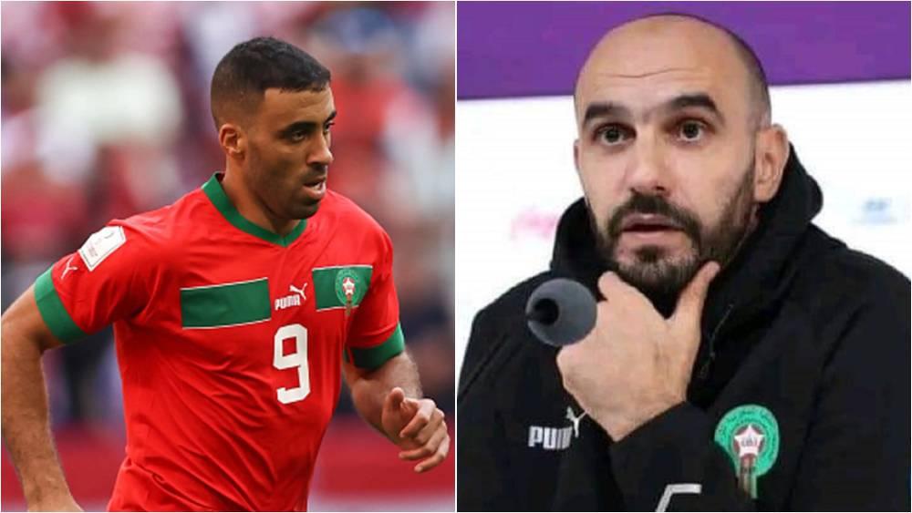 الركراكي عن حمد الله: "لا يمكن أن أنتزع الحق للاعب سجل 25 هدفا ومشكلته هي أن النصيري يأخد مكانه"