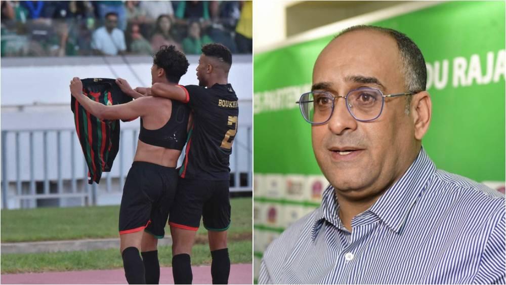 الرجاء يستنكر تصرفات الهبطي في مباراة "الكلاسيكو" ويعتذر عن ردة فعل الإبراهيمي